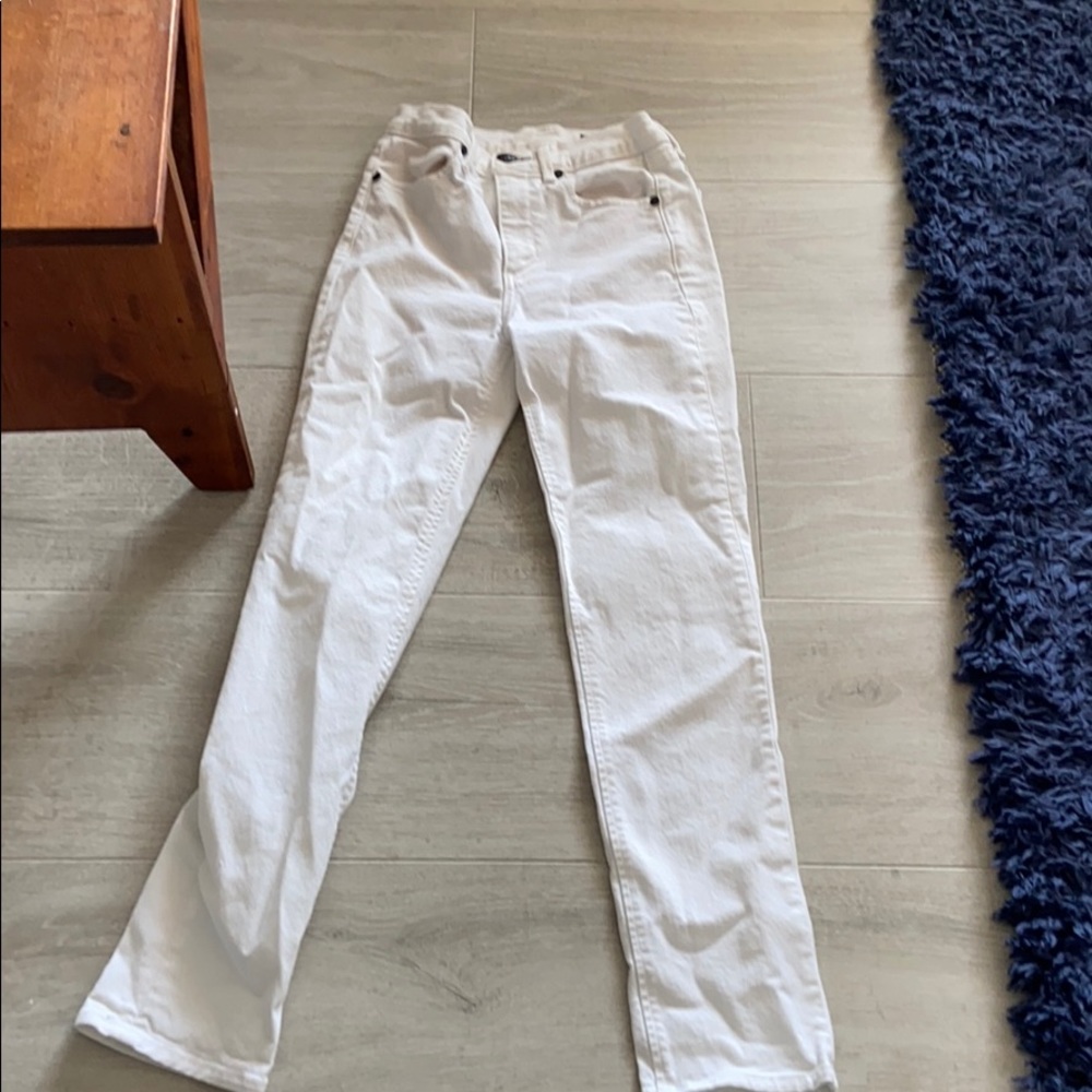 White dungarees